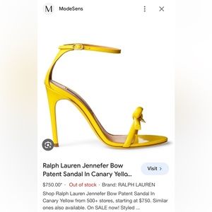 Ralph Lauren Jennefer Bow Patent Sandal